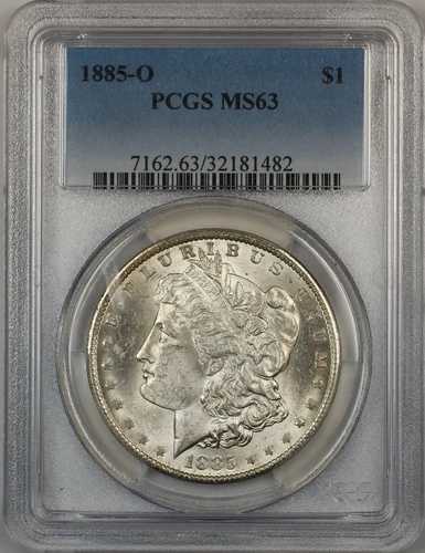 1885年Oミント モーガン銀貨 1ドル硬貨 PCGS MS-63 (7E) 42,900円