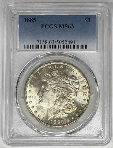 1885年モルガン銀貨 PCGS MS 63 (36) E