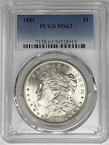 1885年モルガン銀貨 PCGS MS 63 (36) B 42,900円