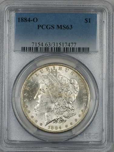 1884年Oミント モーガン銀貨 1ドル硬貨 PCGS MS-63 (7A)