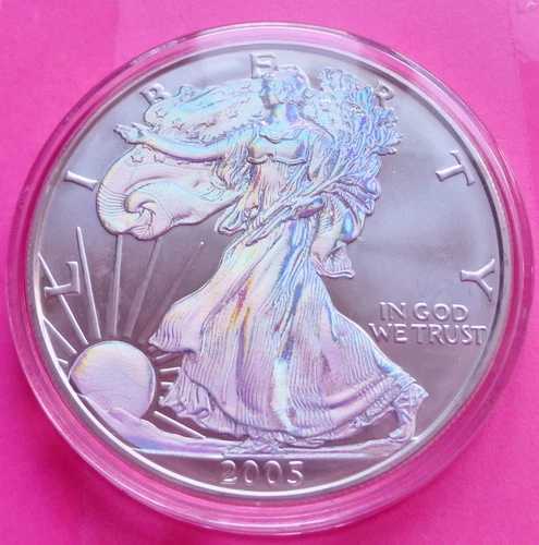 2005年シルバーイーグル1ドル硬貨 - 箱と鑑定書付きの素敵なコイン 38,610円