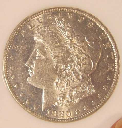 1880年 O モーガン銀貨 日付がはっきりしており、ディテールが鮮明で、裏面はわずかに変色しています 4427