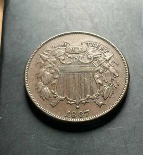 1867年 2セント硬貨 2C 未鑑定 状態良好 - 送料無料
