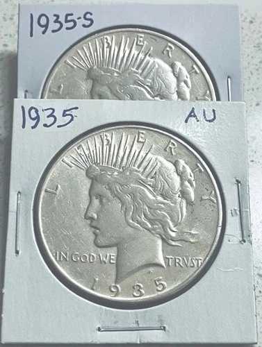 1935年 P S 銀貨 2枚セット より良い年代 非常に良好な状態
