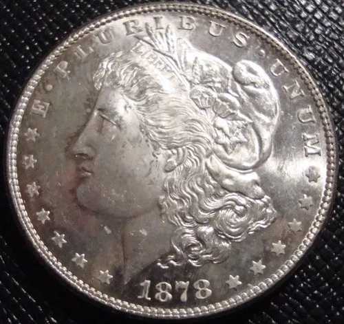 1878年Sミント モーガン銀貨 - ほぼ新品同様 - 鮮やかな白 - 強いPLフィールド