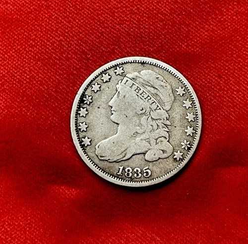 1835年 キャップドバスト シルバーダイム 10セント VF 詳細
