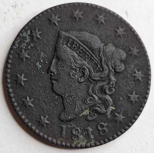 1818年 コロネット マトロン ヘッド ラージセント 極美品 XF 細部まで多孔質 42,900円