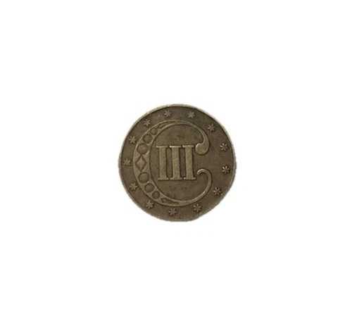 1853年アメリカ合衆国銀貨3セント硬貨（極美品）