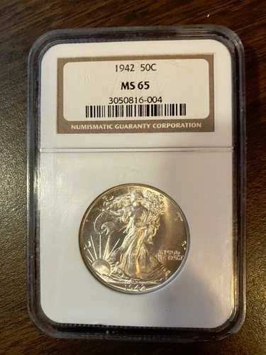 1942年ウォーキングリバティハーフダラー NGC MS65