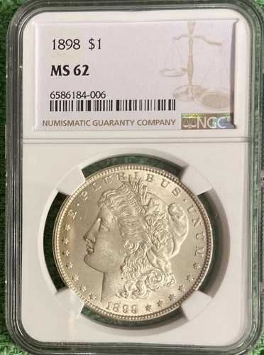 1898年Pミント 極上スラブ入りコイン *** モルガン・ダラー *** 写真をご覧ください！ #7768