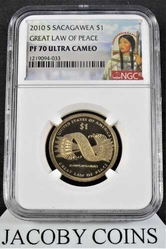 2010年 S サカガウィア 1ドル NGC PF70 ウルトラカメオ ラージポートレートラベル
