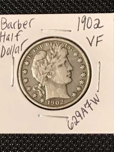 1902年 バーバーハーフダラー VF *非常に美しい外観*