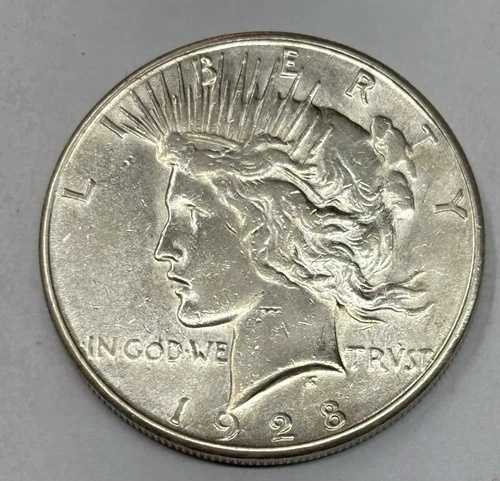 1928年Sミントピース銀貨（AU）詳細