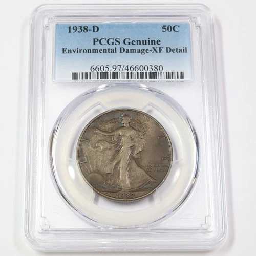 1938-D PCGS XF 詳細 | ウォーキングリバティハーフダラー 50セント 米国硬貨 #43672A