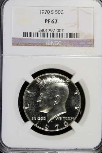 1970年 - S NGC PF67 ケネディ銀貨ハーフダラー!! #B16086