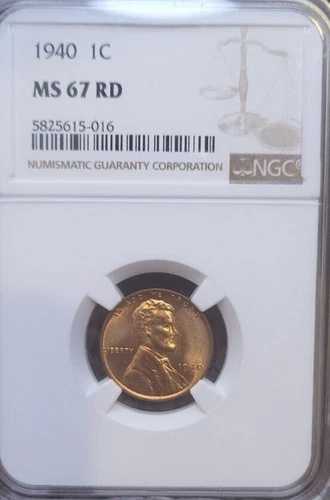 1940年 MS67 RD リンカーン・ウィートセント NGC 42,900円