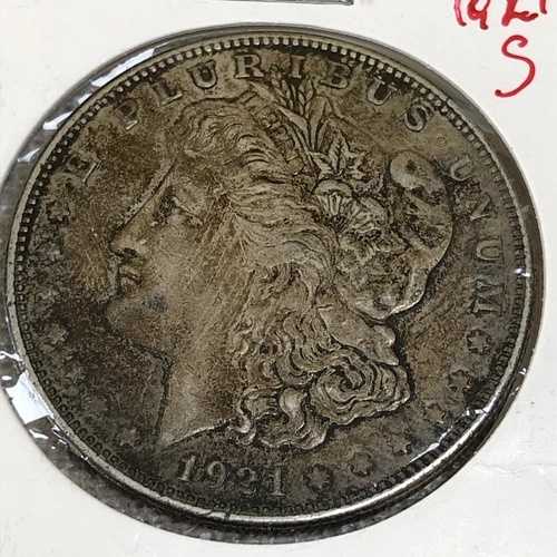 1921年Sミント モーガン米国銀貨 ロット番号15