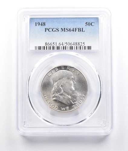 1948年フランクリンハーフダラー MS64 FBL PCGS *6831