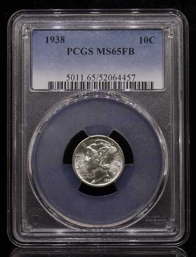 1938年マーキュリーダイム PCGS MS65FB