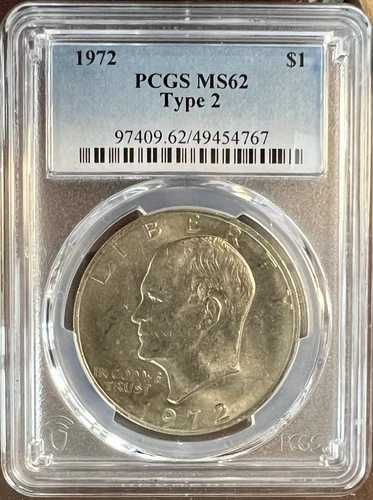 1972年 Pタイプ2 アイゼンハワー アイク ドル PCGS MS62 - アイク シリーズの鍵 42,900円