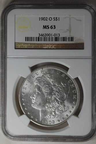 1902年Oミント 1ドル銀貨 NGC MS63 モーガン銀貨、ミス・リバティ・ヘッド・ダラー