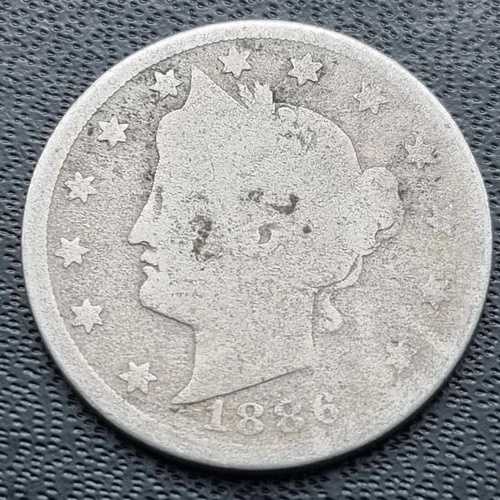 1886年 リバティヘッド ニッケル 5セント 流通品 希少品 #41472