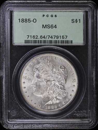 1885年Oミント 1ドル モルガン銀貨 PCGS MS 64 | OGH 未流通 UNC BU