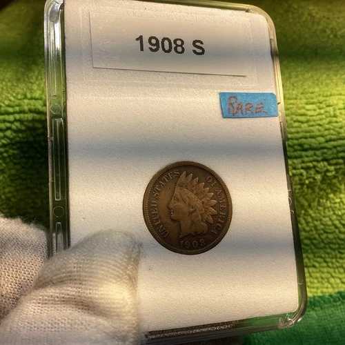 1908年Sインディアンヘッドペニー、弱めのフルリバティ、BCWスラブ入り 42,900円
