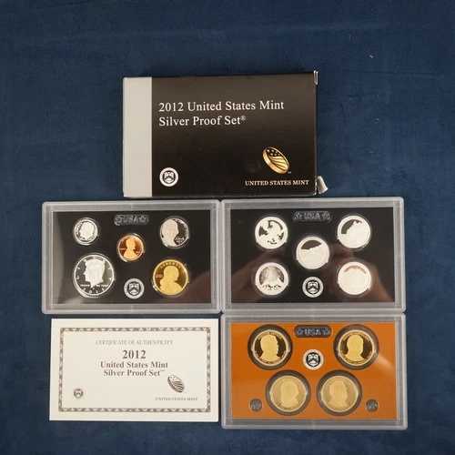 2012年米国造幣局発行シルバープルーフセット（箱・鑑定書付き） - 米国内送料無料