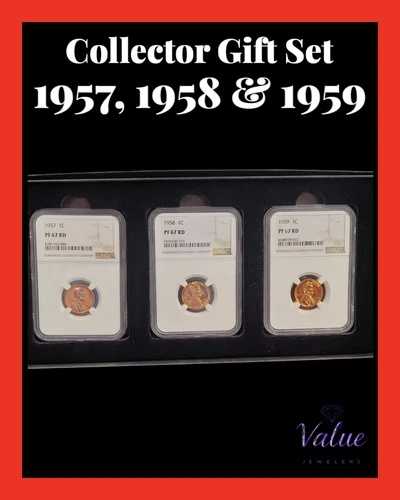 1957年、1958年、1959年 - NGC PF67 RD コレクターセット リンカーンセント 1セント - 素晴らしい輝き！