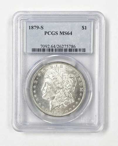 1879年Sミント発行 モーガン1ドル銀貨 PCGS MS64鑑定済み ～送料無料