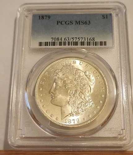 1879年 モーガン・ダラー MS 63 PCGS 銀貨 未使用 1ドル硬貨 素晴らしい光沢