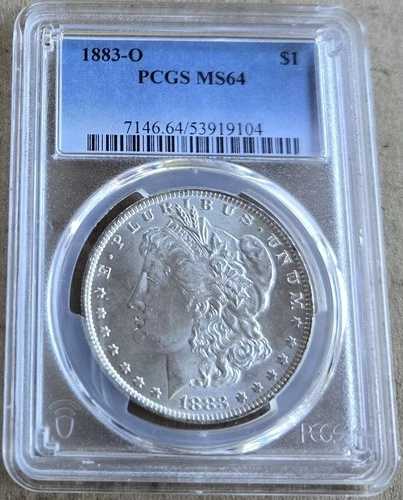 1883年Oミント 90%銀貨 モーガン・ダラー PCGS MS64 驚異的な美しさ 7146.64/53919104