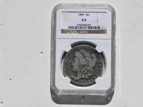 1899年 GO4 モルガン銀貨 NGC G04 G4 4 $1 コイン グレーディング済み 米国 007