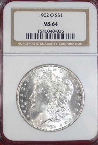 1902年Oミント モルガンドル NGC MS64