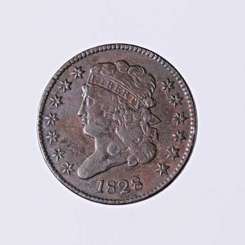 未開封 1828年 クラシックヘッド 1/2セント 初期アメリカ ハーフセント硬貨