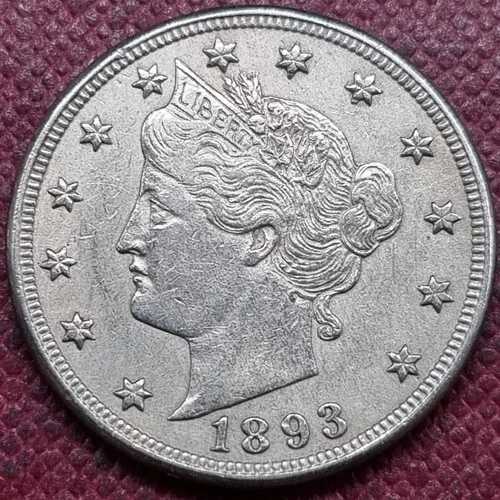 1893年 リバティヘッド ニッケル 5セント 高級グレード AU #94981