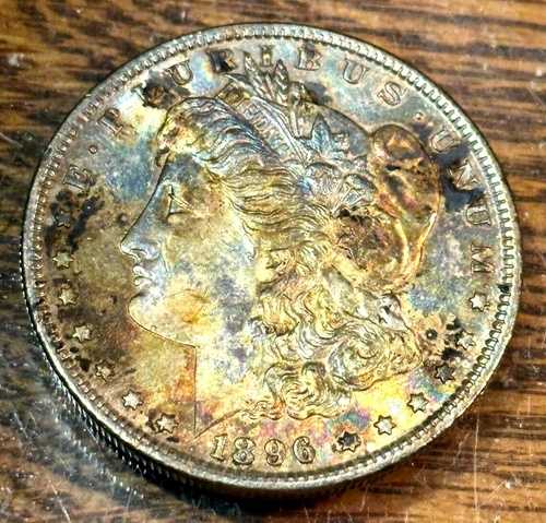 1896年 モーガン・ダラー スーパーオリジナル ワイルドトーニング チョイス BU CHRC