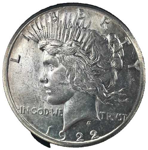 1922年Sミント ピースダラー 未使用品 90%銀貨 1ドル 米国硬貨 #412 42,900円