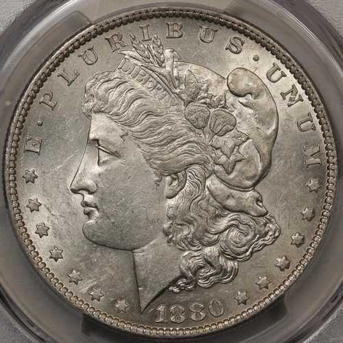 1880年Oミント モルガンドル PCGS AU-58