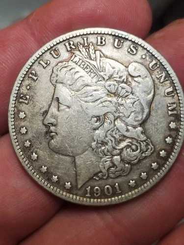 1901年 モーガン銀貨 ブリリアント 流通品 グッド 日付 90% $1 米国コイン 地金