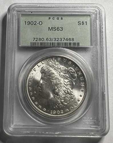 1902 O PCGS MS63 モーガン銀貨 $1 米国造幣局 1902-O MS-63 OGH