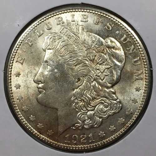 1921年Sミント モーガン銀貨（90%銀） - ミントステート（MS/BU）KM#110 - 7833-PC