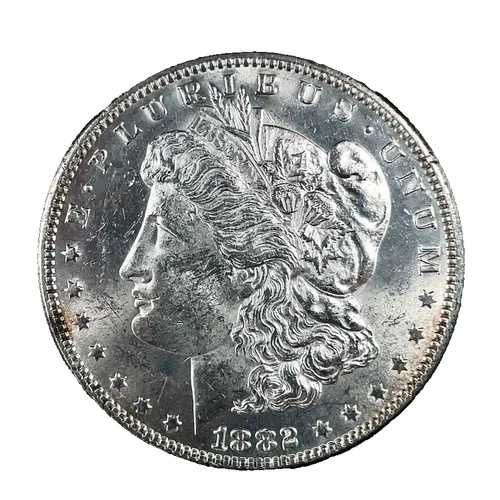 1882年 モーガン・ダラー VAM- 衝突あり OBV/RVRS BU/Unc. 90% 銀貨 1ドル 米国コイン #1515