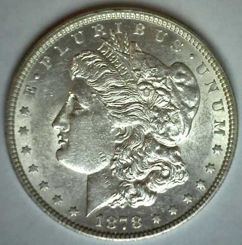 1878年 モーガン銀貨 7 TF バリエーション 未流通 1ドル 米国タイプコイン フィラデルフィア