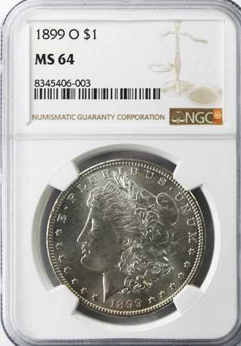 1899年 O 1ドル モルガン銀貨 NGC MS64 ニューオーリンズ 未使用