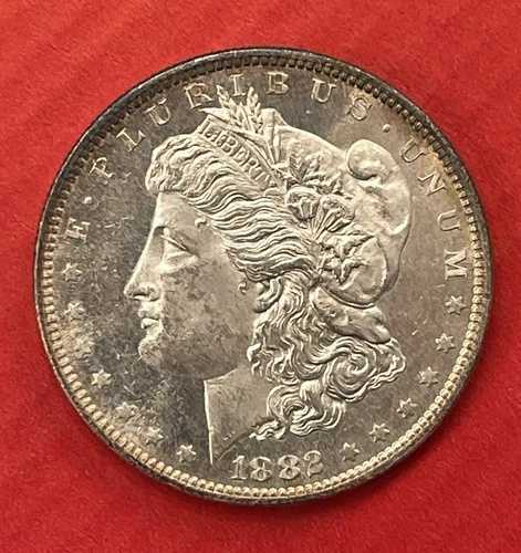 1882 S モーガン シルバー ダラー、ジェム アンサーキュレート、PL、プルーフライク。