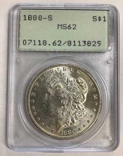 1880-S モルガン銀貨 PCGS MS 62 ラトラー・グレート・ストライク