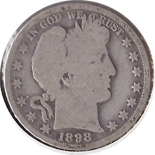 1898-O バーバー ハーフダラー 良品+