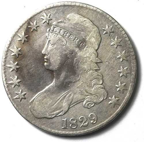 1829年 50セント キャップドバスト 銀貨 50セント